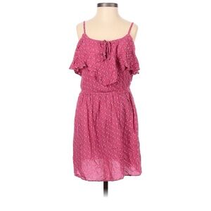 American Eagle Outfitters Pink Ruffle Spaghetti Strap Mini Dress